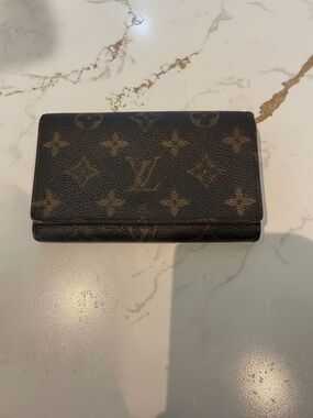Louis Vuitton Monogram Compact Trifold Wallet - Brown & Tan